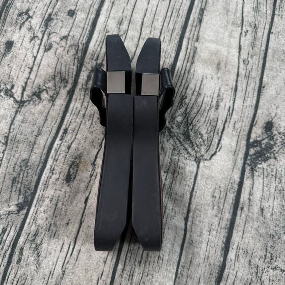 Authentic Gucci Black Leather Platform Slide Sandals Women’s Square Toe Italy - Picture 10 of 13